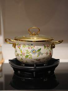 1er Série d'ustensiles de cuisine en émail aromatique de luxe et légers, boîte de rangement en émail, marmite en émail, bouilloire en émail, bassin en émail, un stockage raffiné pour les ingrédients délicats, un élément essentiel et élégant pour des créations culinaires charmantes, un choix élégant pour une préparation de boisson raffinée