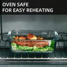 12 Pack Glass Food Storage Containers, Glass Meal Prep Containers With Airtight Lids, Dishwasher Safe - Gray Blue - View 5