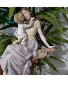 1件装推荐高端礼品，YZ陶瓷人物摆件，母亲与女士形象，适合作为长辈、领导的礼物，也可用于家居装饰、酒店装饰、前台装饰等。 - 彩色 - 查看 6