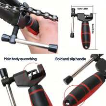 1pc Portable Stainless Steel Bicycle Chain Breaker Tool - Easy Dismantling Of Mountain Bike Chain, Outdoor Emergency Repair, Palm-Sized, Black Handle, Fast Long-Distance Ride Chain Separation, Ergonomic Handle Design, Bike Accessories