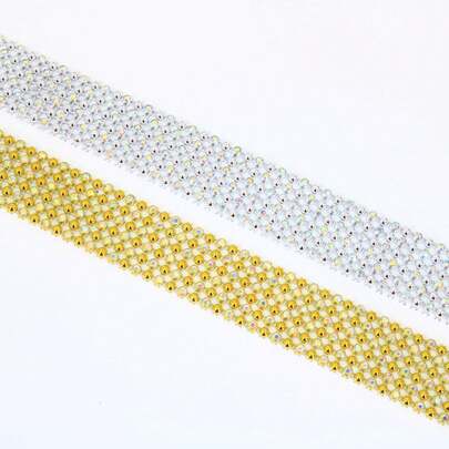 2 rollos de cinta de diamantes de 3 cm de ancho con diamante de imitación, adecuados para manualidades, pasteles, decoraciones de cumpleaños, bodas, fiestas de bebé, eventos y arte