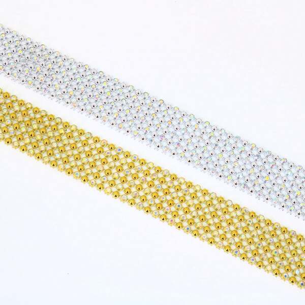 2 rollos de cinta de diamantes de 3 cm de ancho con diamante de imitación, adecuados para manualidades, pasteles, decoraciones de cumpleaños, bodas, fiestas de bebé, eventos y arte