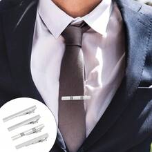 男士领带夹四件套，适用于普通窄领带 - 彩色 - 查看 7