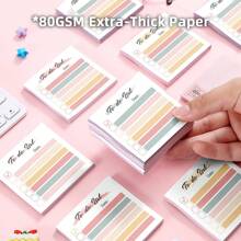 Soft Hue Check 1PC/4pcs 3x3 Inch Sticky Notes Set, Vintage Memo Pads With High-Adhesive, Post Reusable Tearable It Notes For Journal Planners Office School Home, Bulk Retro Stationery Gift