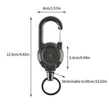 1 Backpack Tactical U-Shaped Easy To Pull Keychain With Expandable And Simple Black Outdoor Portable Steel Wire Four-Color Spring Buckle - Multicolor - View 8
