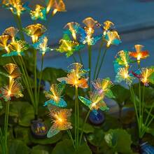 Butterfly Solar Lights Outdoor Decor - Smart Sensor With Auto Brightness, Garden Path Patio Lighting, Perfect Holiday Gift - Nhiều màu - Xem 3