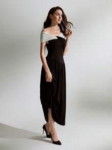 女士优雅黑色绒面尖头性感露趾10厘米高跟鞋，圣诞节冬季圣诞礼物 - 黑色 - 查看 3