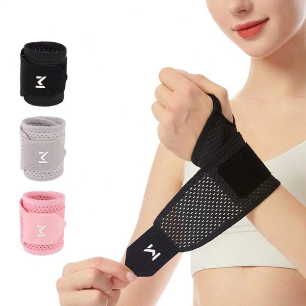 1pc Sports Wrist Support! Designed For Badminton, Basketball, And Tennis, Breathable Fabric Saying Goodbye To Stuffiness, Strong Support Bracket Stabilizes The Wrist. High Elastic Knitted To Fit The Wrist, Essential For Sports Protection, Hot Selling On The Platform!