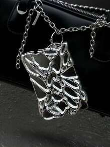 1 Stück, Silber, Harz, Metall-Stil, modelliert, Fotokartenhalter, Pop, Album, Fotoschutzkartenhalter, geeignet für 6,5*9,5cm/2,56*3,74 Zoll Foto, Schulanfang, Straykids, Skz, Straykids Kpop