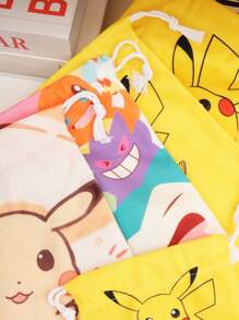 pokemon Pokemon Drawstring Pouch Featuring Pikachu And - Cute Storage Bag For Party Favors, Travel And Daily Use, Perfect For Fans
