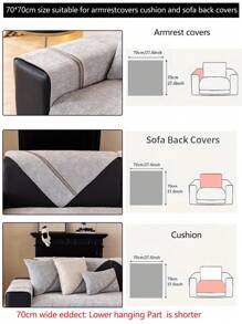 1pc All Season Sofa Cover Cushion, Modern Simple Anti-Slip Sofa Seat Pad, Dust-Proof Washable Sofa Blanket, Light Gray Soft Fading Resistant Bedroom Decor Pet Friendly Slipcover, Fit For Corner Sofa, Bedroom, Office, Living Room Combination Furniture, L-Shaped Sofa And 1/2/3/4 Seater