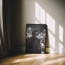 WB 1pc Unframed, Joker Chicago Poster, Vintage Black And White Joker Print, Authentic Pop Art Wall Art, Original Comics Photography, Pop Culture - Multicolor - View 7