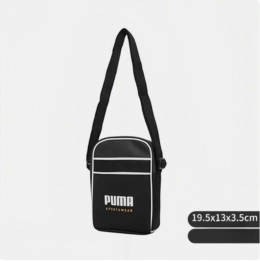 Puma 黑色時尚百搭斜背包單肩包運動背包休閒包 - 黑色 - 查看 1