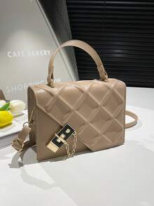 Small Stone Texture Crossbody Bag For Women, Retro Mini Handbag, Fashion Spring/Summer - Khaki - View 8