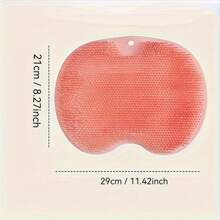 1 pièce Tapis de massage en silicone pour le bain avec ventouse - Grattoir texturé antidérapant pour le dos et les pieds, accessoire de douche exfoliant pour la détente et le nettoyage. Grattoir de dos en silicone, ventouse antidérapante, brosse de massage exfoliante. Outil de douche/bain adaptable. Rentrée des classes