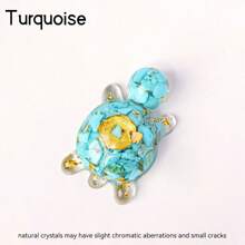 1 pièce Statue de tortue en cristal naturel, pierre de Reiki, figurine de tortue, amulette, sculpture Feng Shui pour la décoration de la maison et du bureau