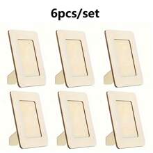 21pcs Modern Wooden Photo Frames – Horizontal Tabletop Frames, Wooden Finish For Desk Display, DIY Painting & Doodling Frames – Home Decor, Unique Birthday Gift For Garden, Courtyard & Festival Decoration​