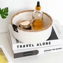 Handwoven Desktop Organizer Set – Braided Storage Baskets (Small, Medium, Large) For Home, Office, Kitchen, Or Bathroom – Decorative Storage Box Modern Boho Desk Organizers For Clutter-Free Workspaces – Durable Natural Fiber Trays & Bins School Supplies,Back To School