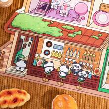 DIY 3D House Stickers, Fun DIY Stickers Scene, DIY Stickers Scene Make Your Own Favorite Cabin, For Pass The Time, Perfect For Winter, New Year