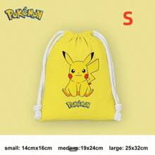 pokemon Pokemon Drawstring Pouch Featuring Pikachu And - Cute Storage Bag For Party Favors, Travel And Daily Use, Perfect For Fans