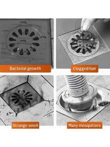 5M/1roll Disposable Cuttable Bathroom Floor Drain Sticker Shower Sewer Mesh Filter Hair Catcher Kitchen Sink Sewer Outlet Mesh Tape Bathroom Accessories