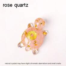1 pièce Statue de tortue en cristal naturel, pierre de Reiki, figurine de tortue, amulette, sculpture Feng Shui pour la décoration de la maison et du bureau