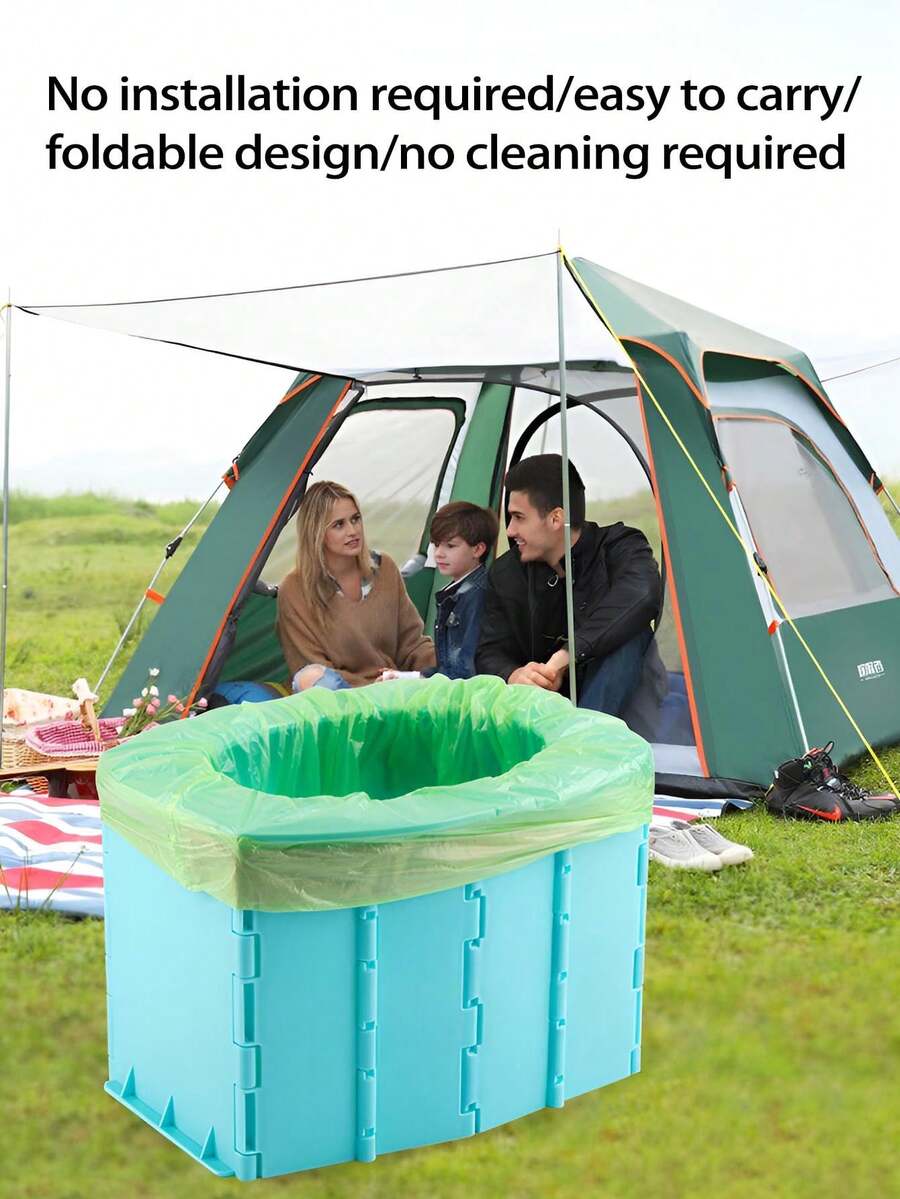 1 pieza Orinal plegable para bebé, inodoro portátil para niños, urinal de viaje para niños - Multicolor - Ver 1