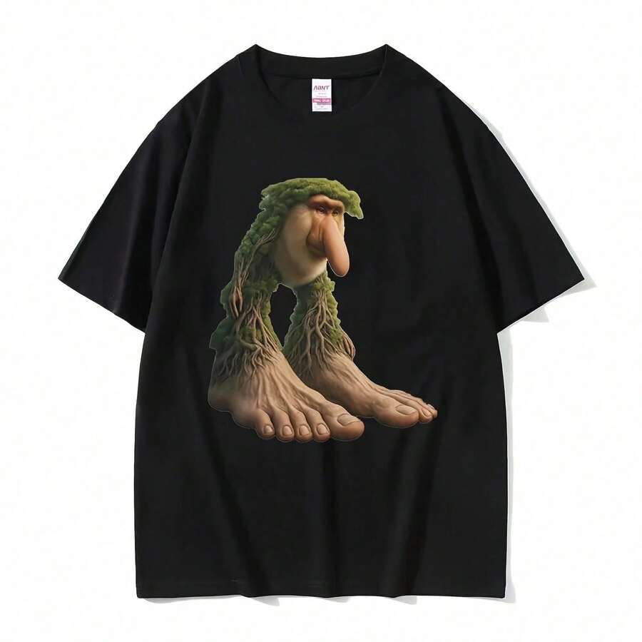 Brrbrr Patapin Animales con retraso cerebral Meme gracioso S Wo Retro Sobredimensionado Camiseta de algodón de manga corta con estilo de moda, estilo estético Y4393K Camiseta suelta para exteriores, hogar, trabajo o ocio, tela de algodón puro suave y duradera, diseño retro y suave, regalo para, Camiseta de moda y cómoda para viajar, festivales o fines de semana - Negro - Ver 1