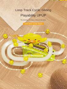 1 Set di giocattoli per bambini con forma a becco d'anatra per arrampicarsi su palline e scivolate, luci di deodorante e musica per la gravità, adatti come regali di nascita per i bambini e giocattoli educativi - Multicolore - Visualizzare 7