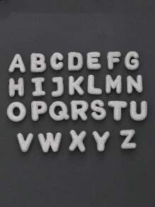 MECYLIFE 1pc Curvy Cubic Zirconia Bubble Letter Necklace, 26-Letter Pendant