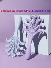 1pc 3-In-1 Massage Comb, 8-Prong Octopus Head Acupressure Comb To Stimulate Meridians And Smooth Hair