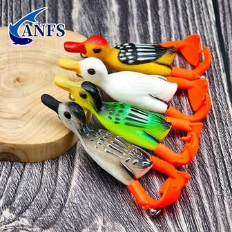 1pc Duck Soft Lure - Realistic Artificial Bait Ideal For Bass, Perfect Fishing Gift For Angler