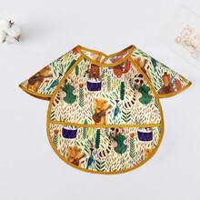 Waterproof Cartoon Pattern Bibs Suitable For 0-3 Year Old Kids, With Funny Animal And Plant Designs - Multicolor - View 23