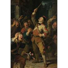 1pc Wall Arts Posters Optional Frame Vintage Classic Oil Painting Decorative Hanging Paintings, Many Characters, Decorative Oil Paintings.