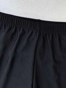 VFJ 女士端庄穆斯林泳衣全罩式泳装伊斯兰黑色沙滩装游泳布基尼泳衣 - 黑色 - 查看 7