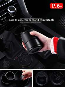 1个车载烟灰缸 - 专为桌面使用而设计，防烟灰溢出，密闭防漏设计，无异味，防水。使用时，请向水箱中加入适量水，以防止高温熔化并确保香烟完全熄灭。适用于驾驶、房间、客厅等多种场合。