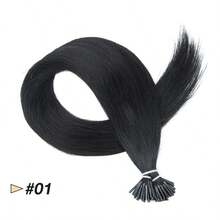 I Tip Human Hair Extensions Microlink Capsules Hair Pre Bonded 30g/Pack 12-20inch For Fine/Thin Raw Hair - Natural Black - 查看 2