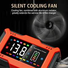 110V/240V 输入 14.6V/12V 6A 通用 90W 脉冲修复汽车电池充电器 欧盟美国插头 适用于铅酸/锂铁电池