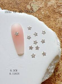Matte Metal Nail Decor Flat Rivet, Circle, Triangle, Pentagram Studs, Minimalist Metal Nail Art Accessories
