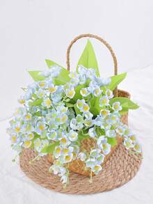 1PC/4PCS/8PCS 14.96Inch Artificial Linghua Fake Plastic Plant UV Protection Suitable For Bedroom Dining Table Office Vase Decoration 5 Colors