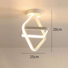 NetHong Modern LED Ceiling Light, Ceiling Lamp 21W, Aluminum LED Lamp For Living Room Bedroom Hallway Kitchen Balcony, 3-Level Color Temperature Control - 彩色 - 查看 6