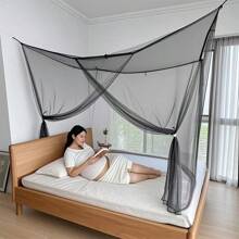 1pc Bed Canopy Mosquito Net, Heavy Duty Mosquito Netting For Indoor & Outdoor, Square Netting Curtain For Bunk Bed, Camping, Bedding, Patio, Easy Installation