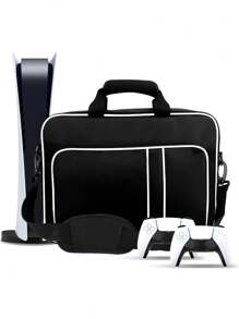 Étui de transport pour Playstation5, sac de voyage compatible avec console Play Station 5 Edition Disque/Numérique, sac à bandoulière de protection pour console Playstation5, manettes, jeux