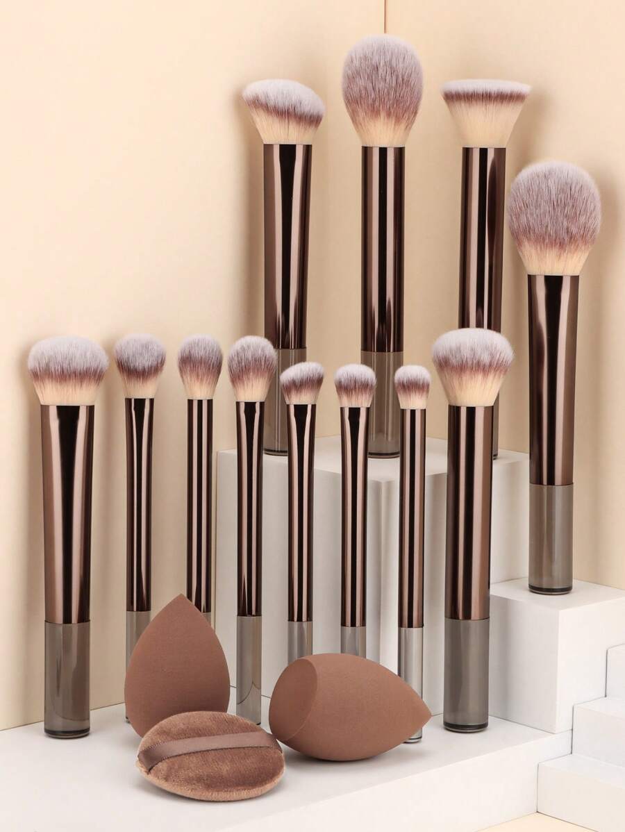 Professional 8pcs Makeup Brush Set, Includes Powder Brush, Blush Brush, Contour Brush, Eye Shadow Brush, Highlighter Brush - High-Quality Makeup Brushes Tool For Flawless Makeup Application