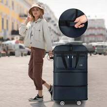 New York Xpress MEX-30,36,40, Expandable Foldable Rolling Duffel Bag With Removable Spinner Wheels - Grey - View 6