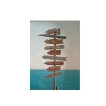 1/3 件帆布墙面艺术套装，适用于海滩别墅装饰、热带海滩标志、棕榈树和冲浪海报三件套、沿海旅行印刷品、海滩墙面装饰，带框或不带框 - 彩色 - 查看 8