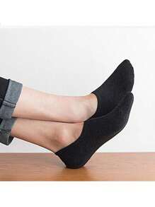 6 Pairs Men's Low Vamp Invisible Socks, Thin Low-Cut Ankle Socks For Summer