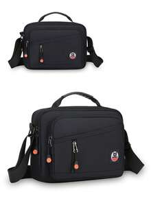 Large Capacity Men's Crossbody Bag For Notebook And Work - 黑色 - 查看 1
