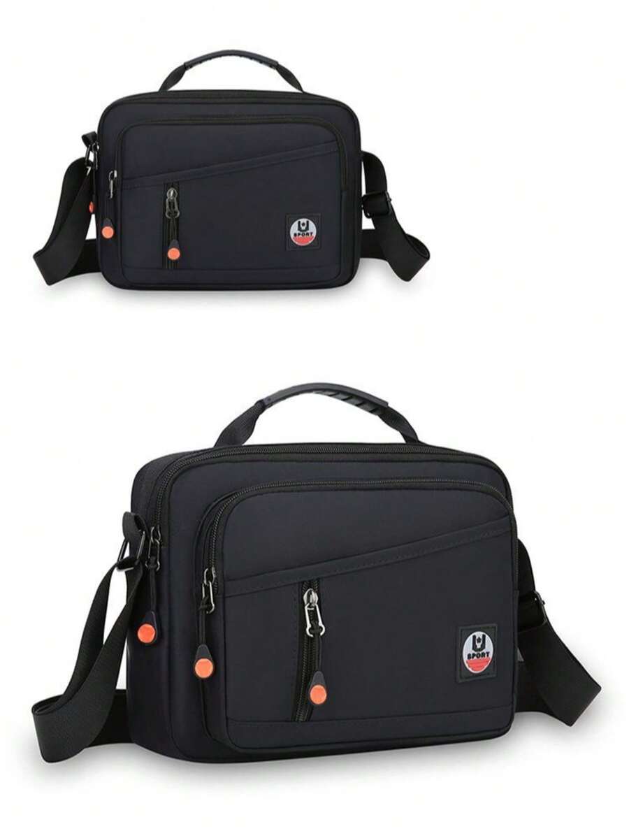 Large Capacity Men's Crossbody Bag For Notebook And Work - 黑色 - 查看 1