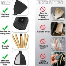 44pcs Silicone Cooking Tools Set With Storage Bucket, High Heat Resistant Non-Stick Cookware Spatula & Ladle, Kitchen Utensils Kit